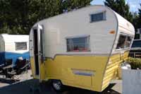 History of the Aladdin Trailer Company in Oregon, and photos of beautifully restored Aladdin Vintage Trailers